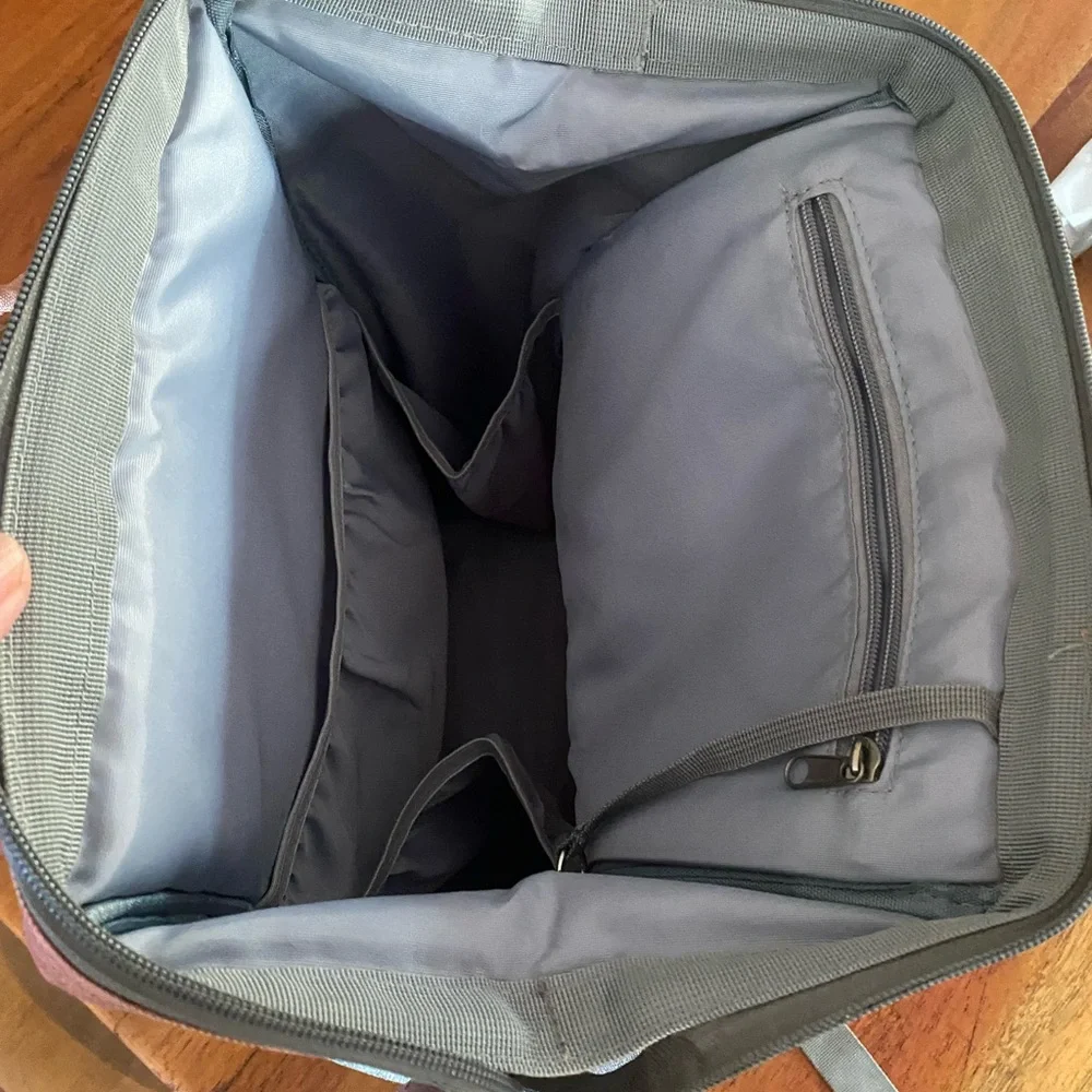 Upsimples Gray and‎ Pink Backpack diaper bag perfect condition